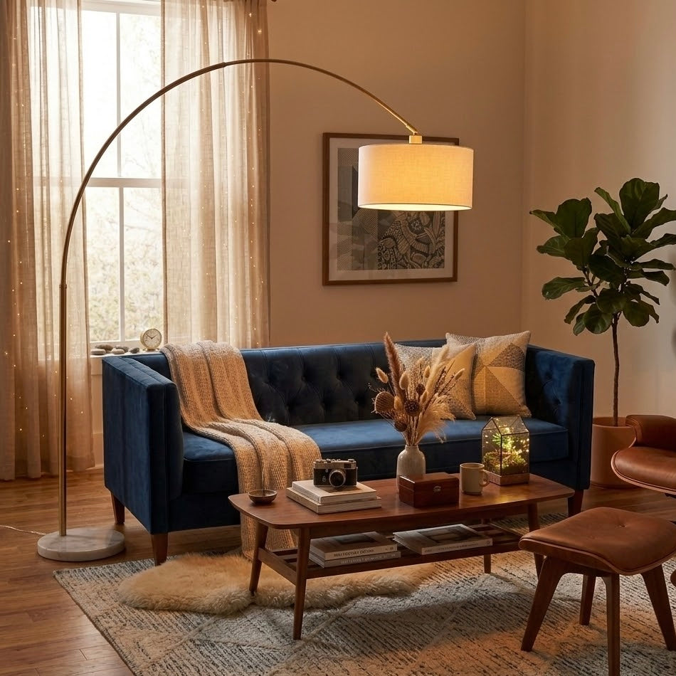 Ambient Arch Gold Brass Floor Lamp from Ashcroft Furniture - Luna Furniture