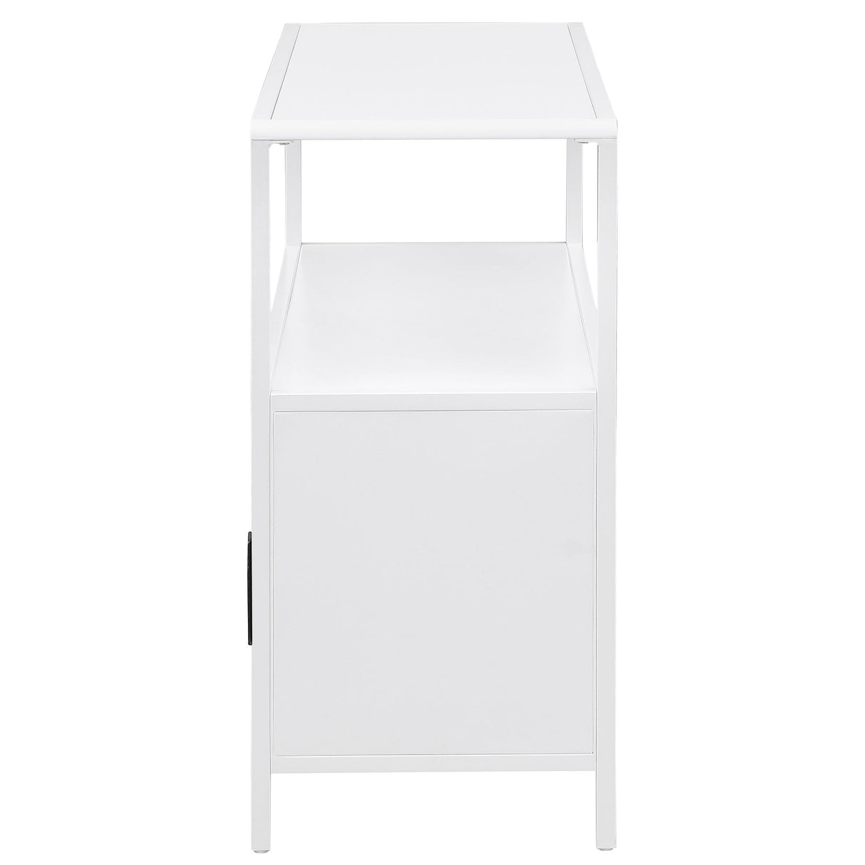 Amherst White 2-Door Radio Weave Cane Metal Accent Cabinet from Coaster - Luna Furniture