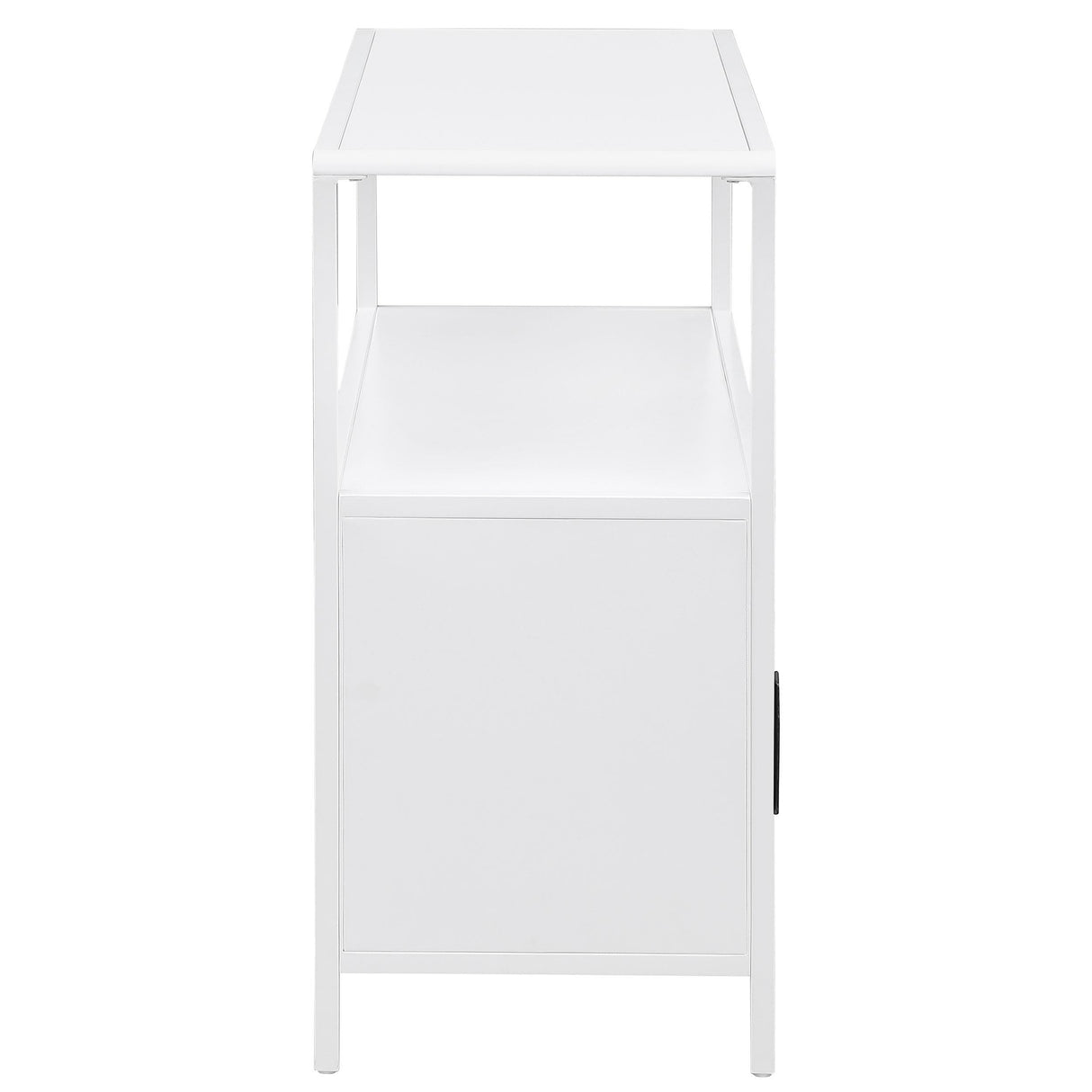 Amherst White 2-Door Radio Weave Cane Metal Accent Cabinet from Coaster - Luna Furniture