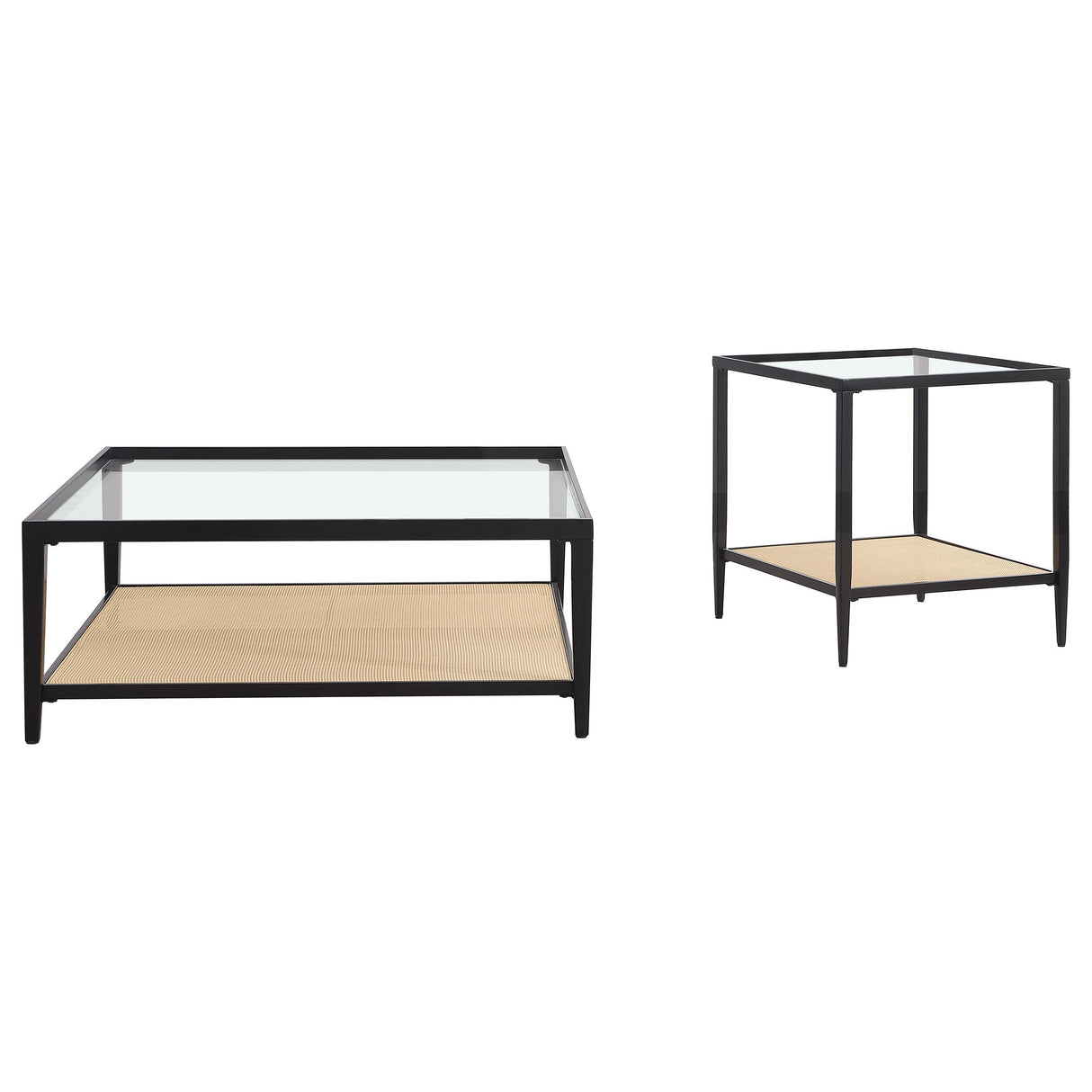 Amherst Black 2-Piece Coffee and End Table Set from Coaster - Luna Furniture