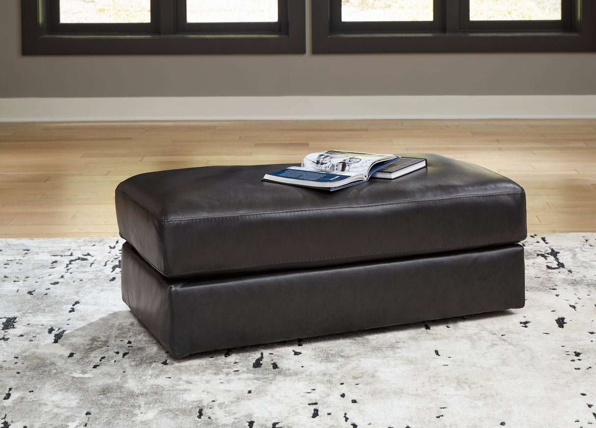 Amiata Chair and Ottoman in Onyx from Ashley Furniture - Luna Furniture