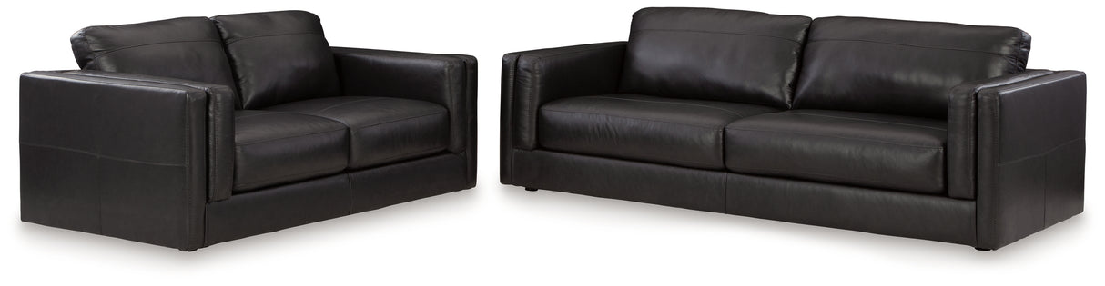 Amiata Sofa and Loveseat in Onyx from Ashley Furniture - Luna Furniture