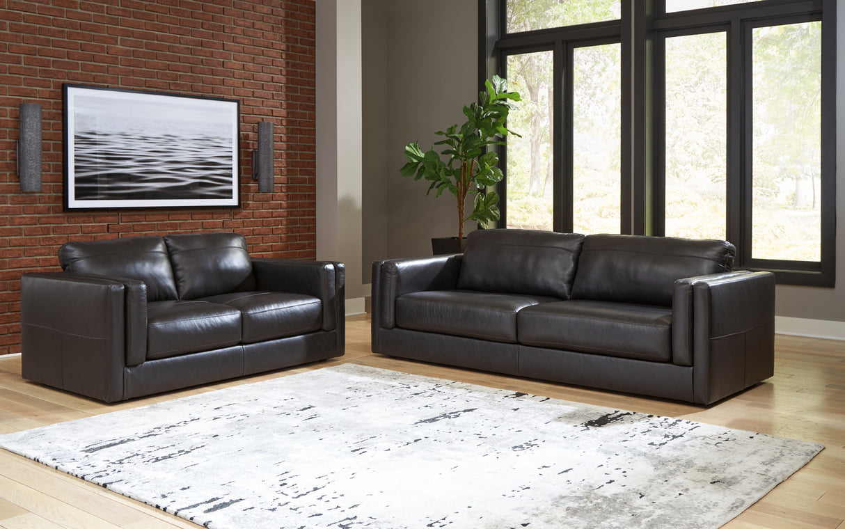 Amiata Sofa and Loveseat in Onyx from Ashley Furniture - Luna Furniture