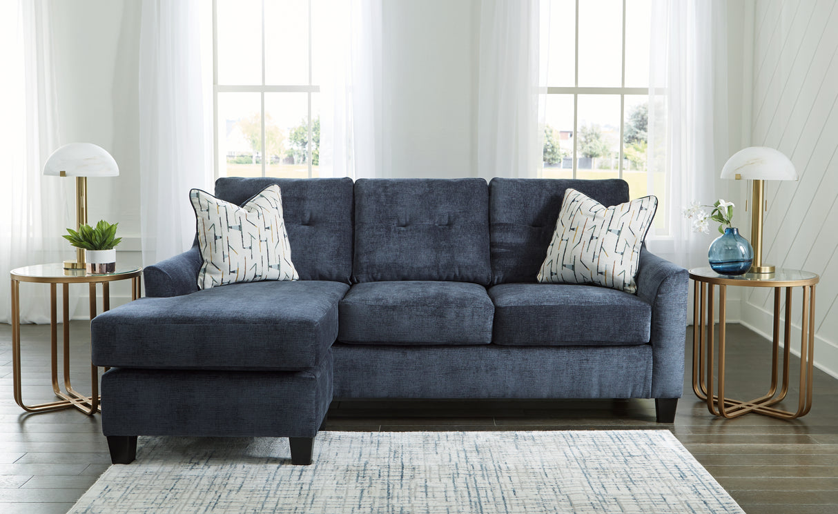 Amity Bay Sofa Chaise, Chair, and Ottoman in Ink from Ashley - Luna Furniture