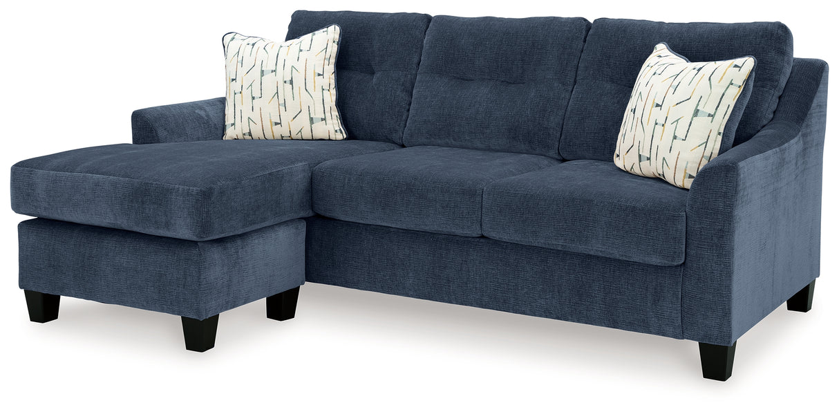 Amity Bay Sofa Chaise, Chair, and Ottoman in Ink from Ashley - Luna Furniture