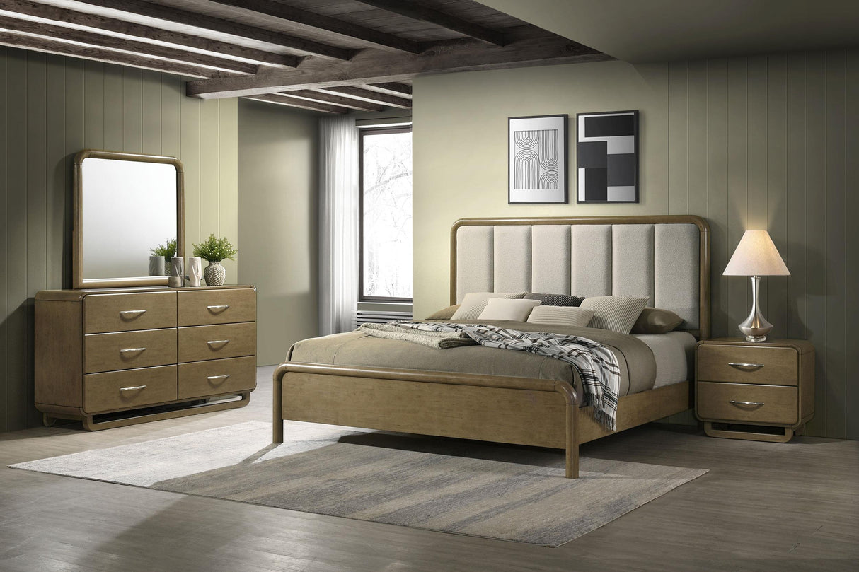 Amsbury 4-piece Eastern King Bedroom Set Nutmeg from Coaster - Luna Furniture
