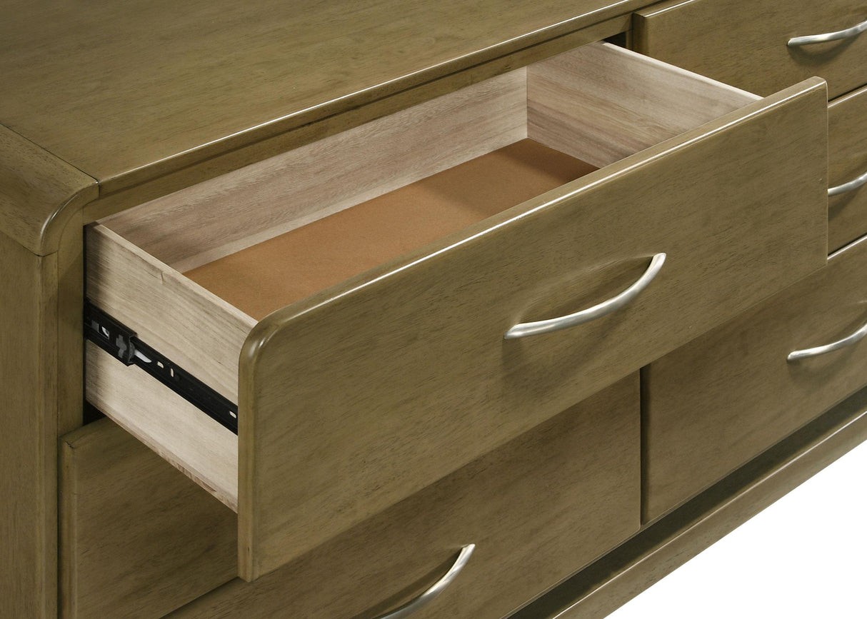 Amsbury 6-drawer Dresser and Mirror Nutmeg from Coaster - Luna Furniture