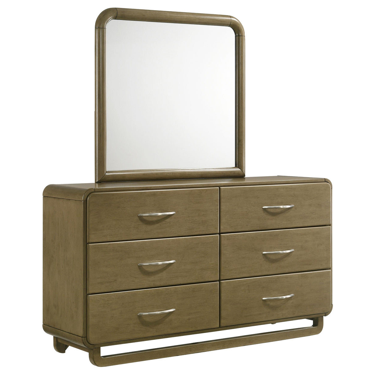 Amsbury 6-drawer Dresser and Mirror Nutmeg from Coaster - Luna Furniture