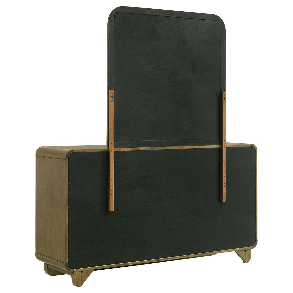 Amsbury 6-drawer Dresser and Mirror Nutmeg from Coaster - Luna Furniture