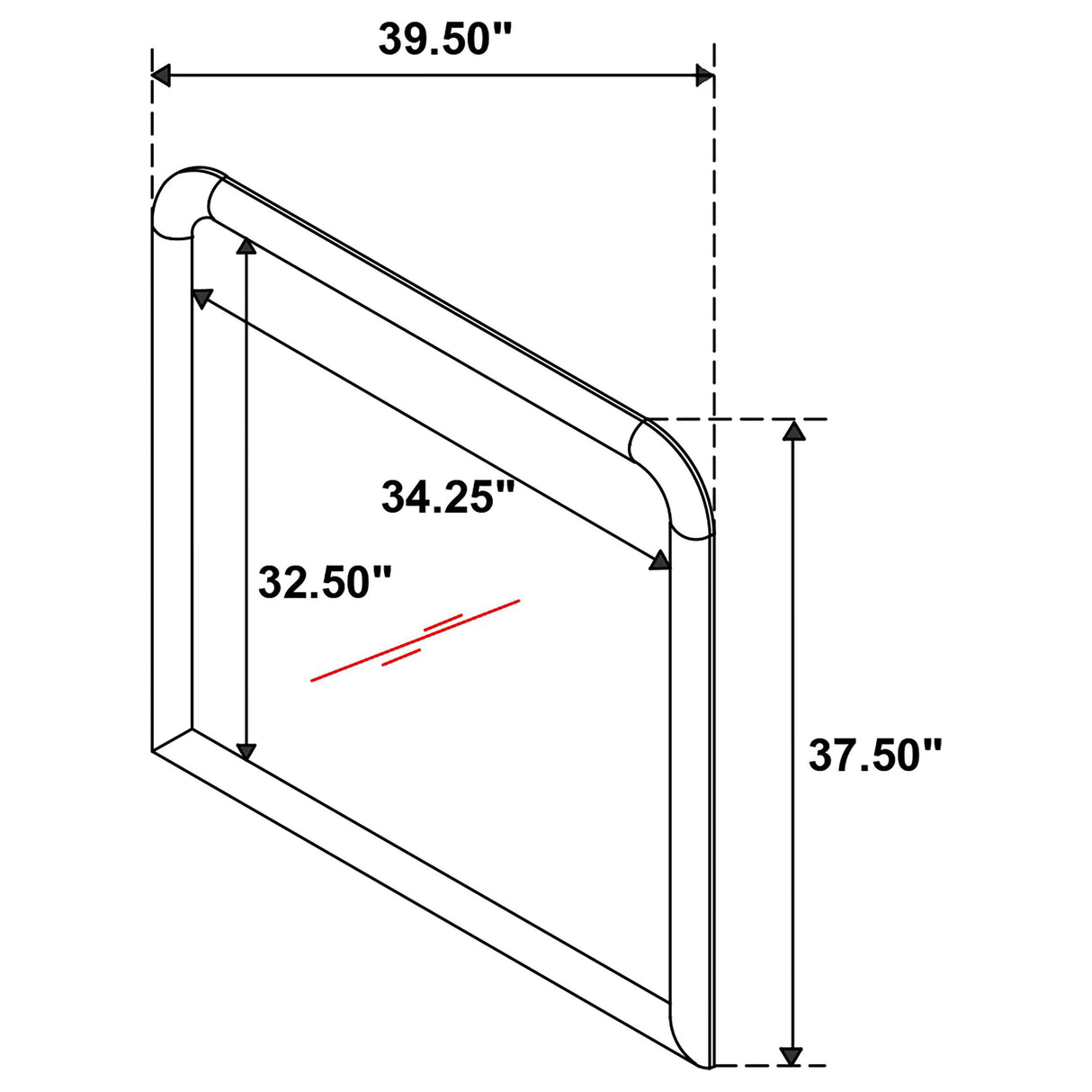 Amsbury Nutmeg Dresser Mirror (Mirror Only) from Coaster - Luna Furniture