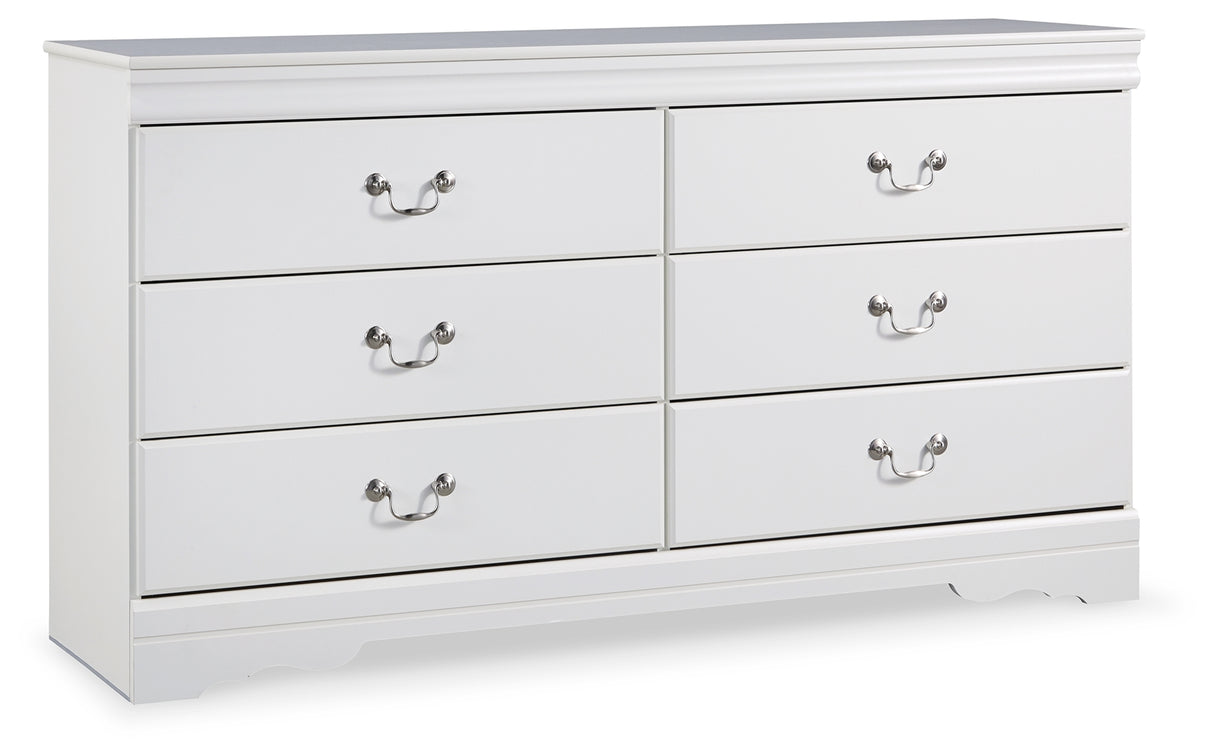 Anarasia White Twin Sleigh Bed with Dresser from Ashley Furniture - Luna Furniture