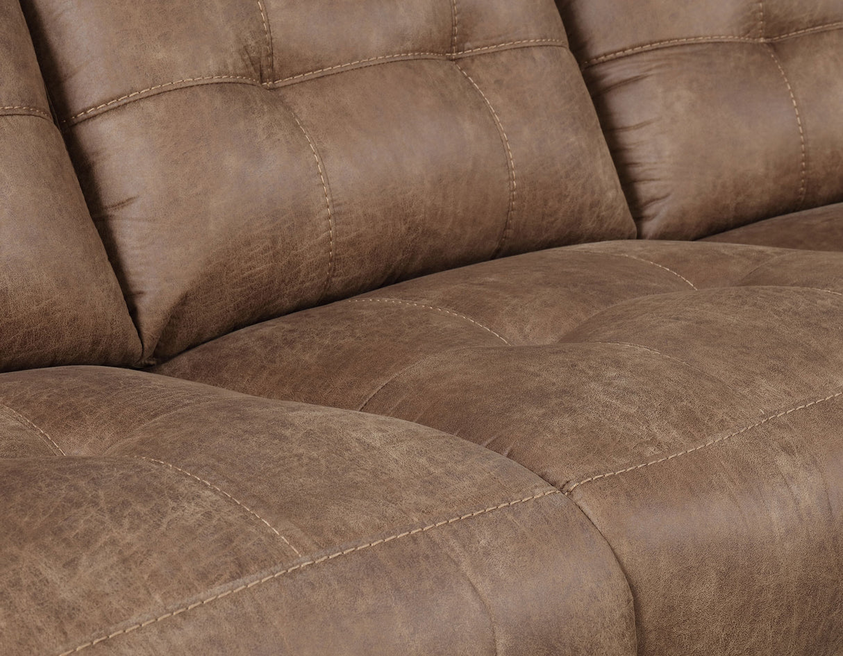 Anastasia Cocoa 3-Piece Reclining Sectional from Steve Silver - Luna Furniture