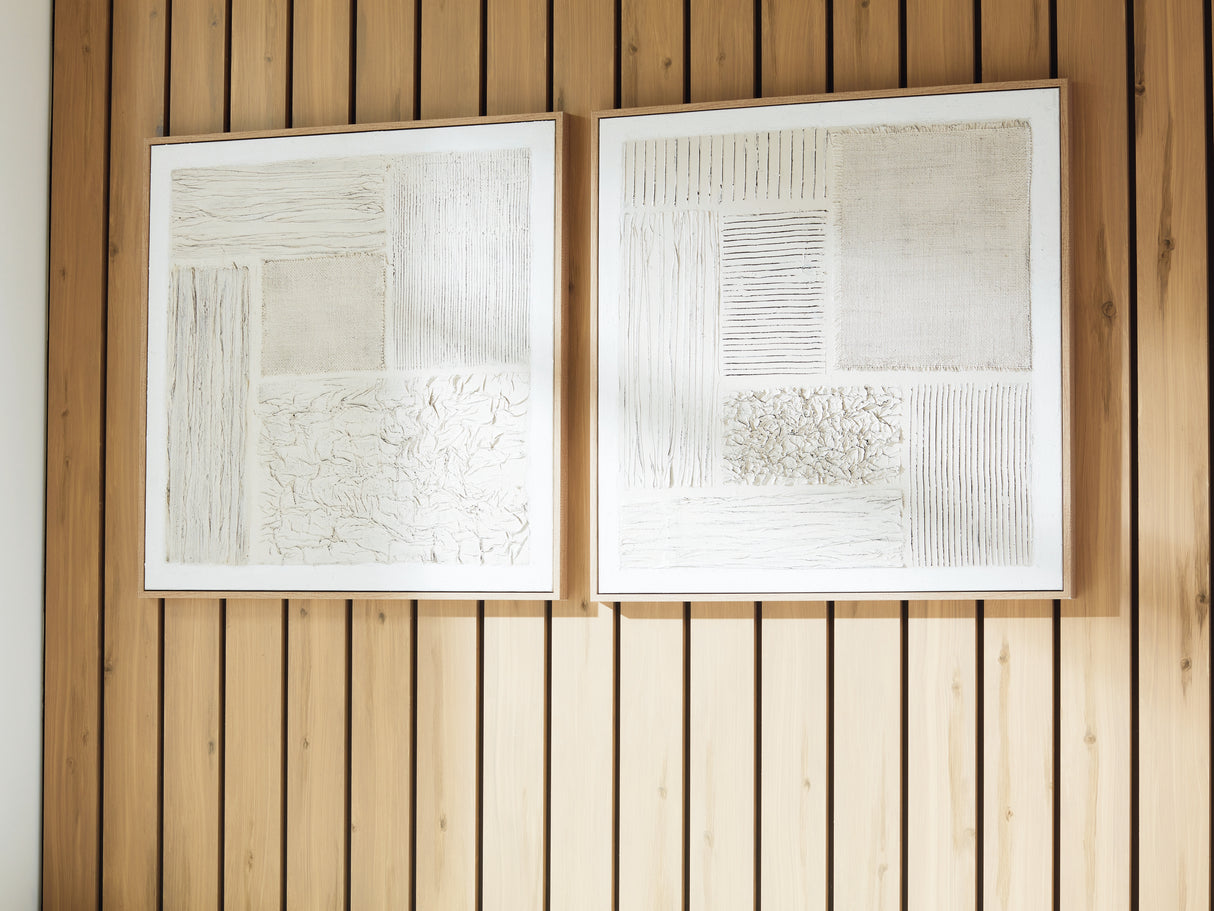Andorfield Beige/Black/White Wall Art (Set of 2) from Ashley - Luna Furniture