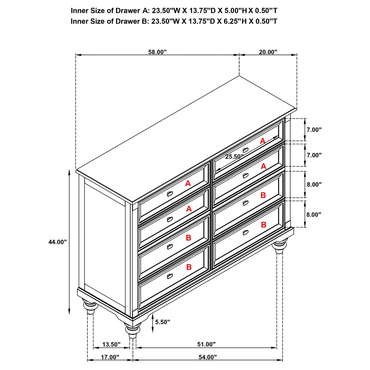 Andover 4-piece California King Bedroom Set Dark Oak from Coaster - Luna Furniture