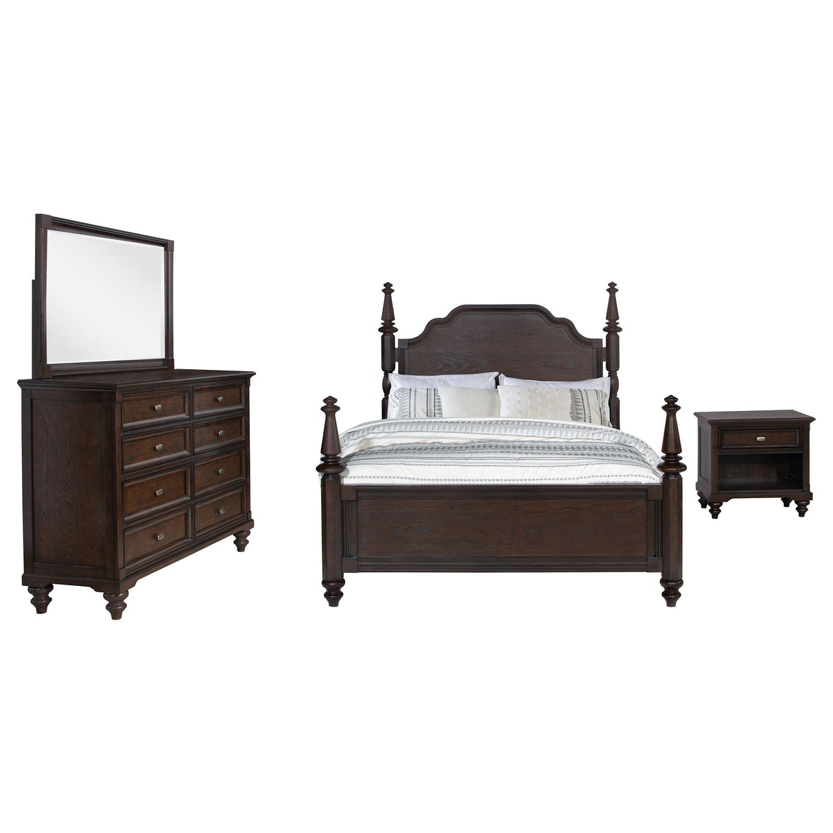 Andover 4-piece Queen Bedroom Set Dark Oak from Coaster - Luna Furniture