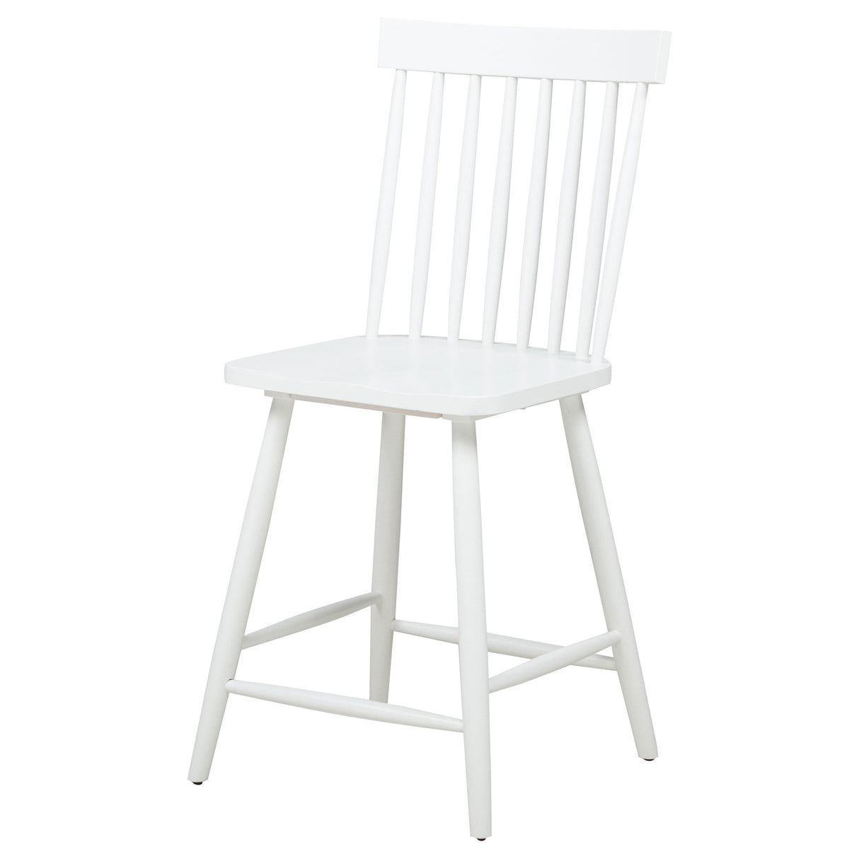 Andrews White Windsor Counter Height Dining Side Chair, Set of 2 from Coaster - Luna Furniture