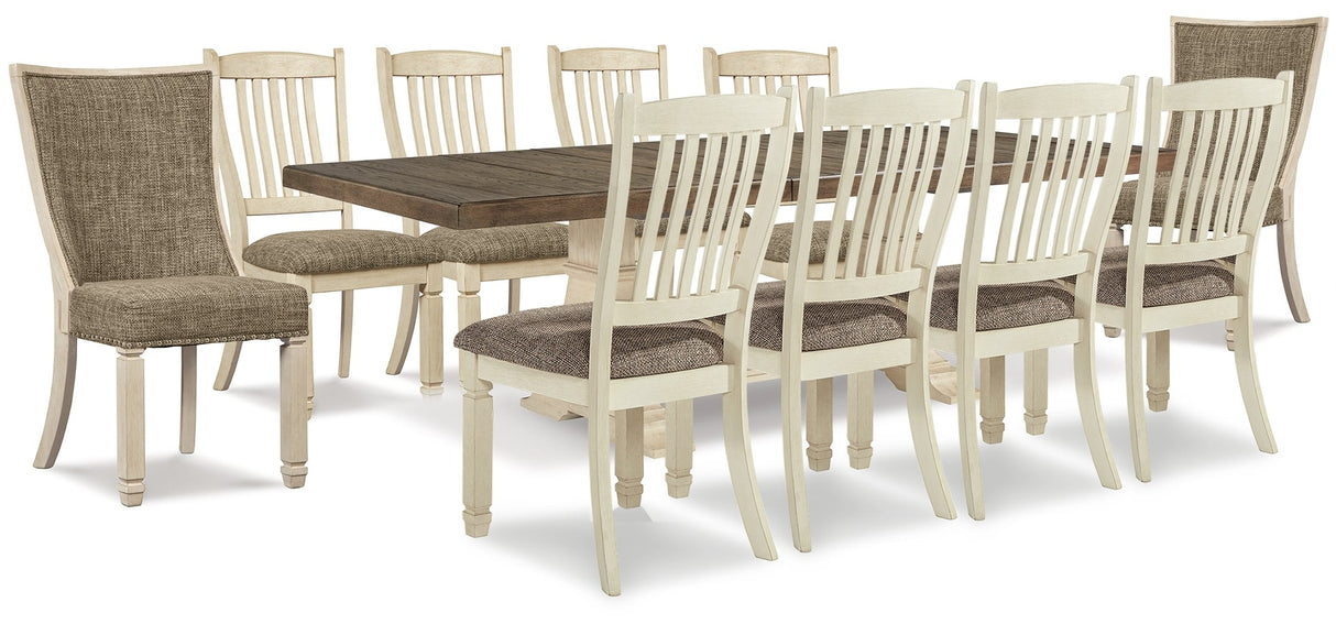 Bolanburg Antique White Dining Table and 10 Chairs from Ashley Furniture - Luna Furniture