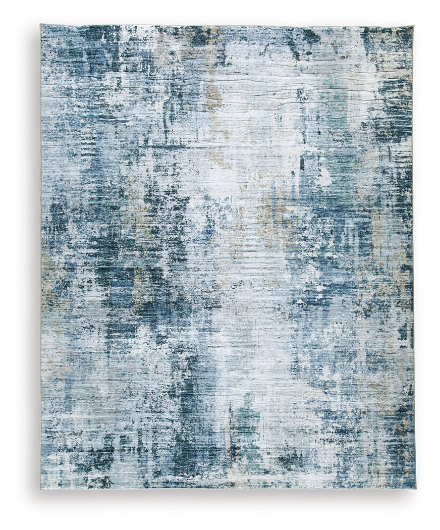 Arlenmont Blue/White/Brown Large Rug from Ashley - Luna Furniture