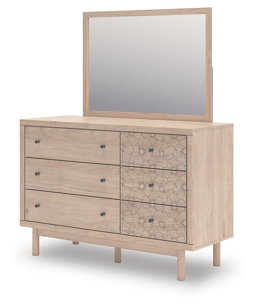 Arloster Tan Dresser and Mirror from Ashley - Luna Furniture