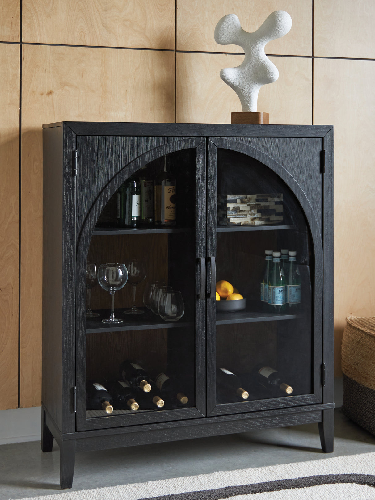 Armenleigh Black/Brown Accent Cabinet from Ashley - Luna Furniture