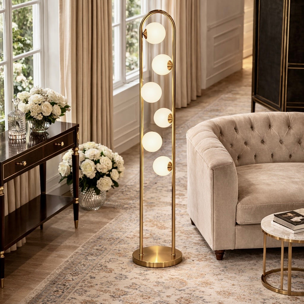 Artema Floor Lamp with WHITE from Ashcroft Furniture - Luna Furniture