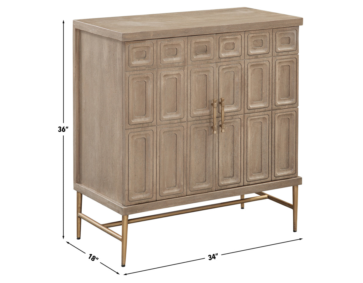 Arun Driftwood Solid Wood 2-Door Accent Cabinet from Steve Silver - Luna Furniture