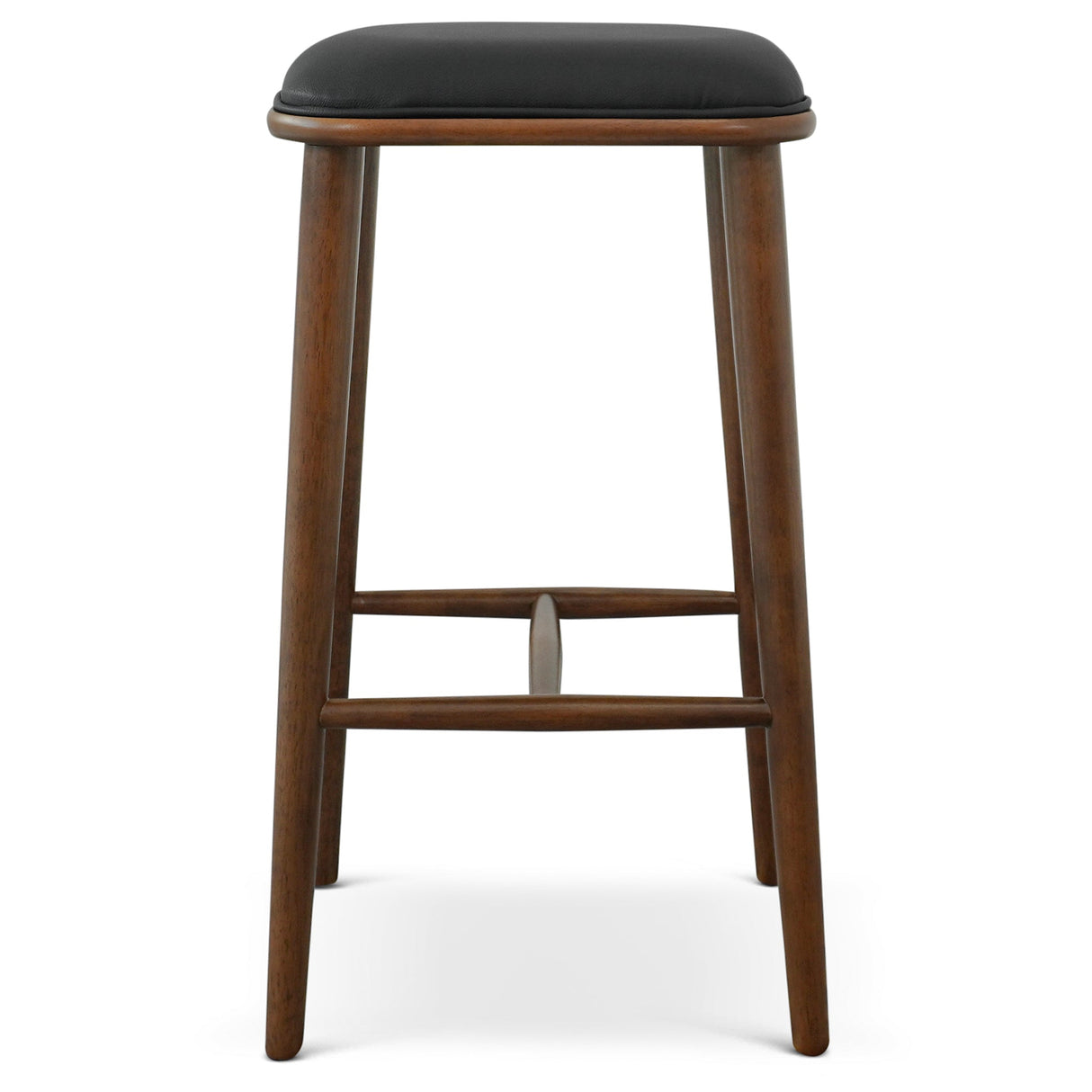 Jason Black Vegan Leather Bar Stool from Ashcroft Furniture - Luna Furniture