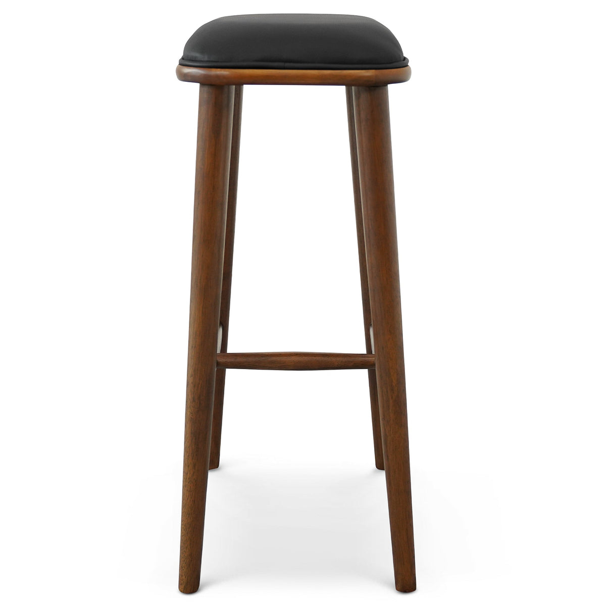 Jason Black Vegan Leather Bar Stool from Ashcroft Furniture - Luna Furniture