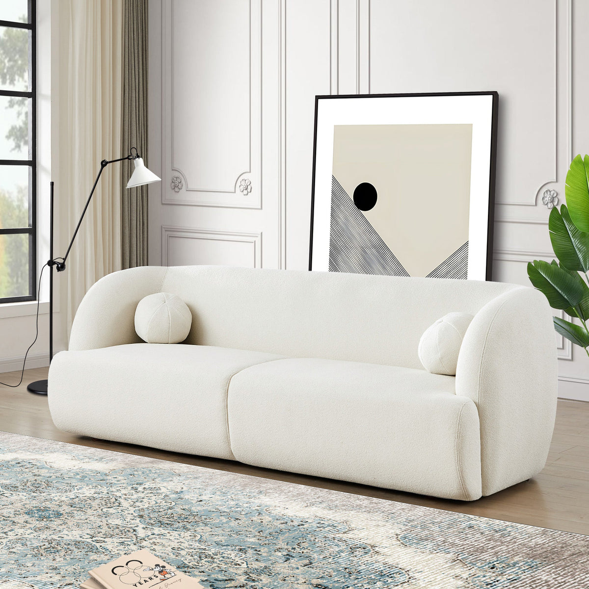 Quinn Cream Boucle Sofa from Ashcroft Furniture - Luna Furniture
