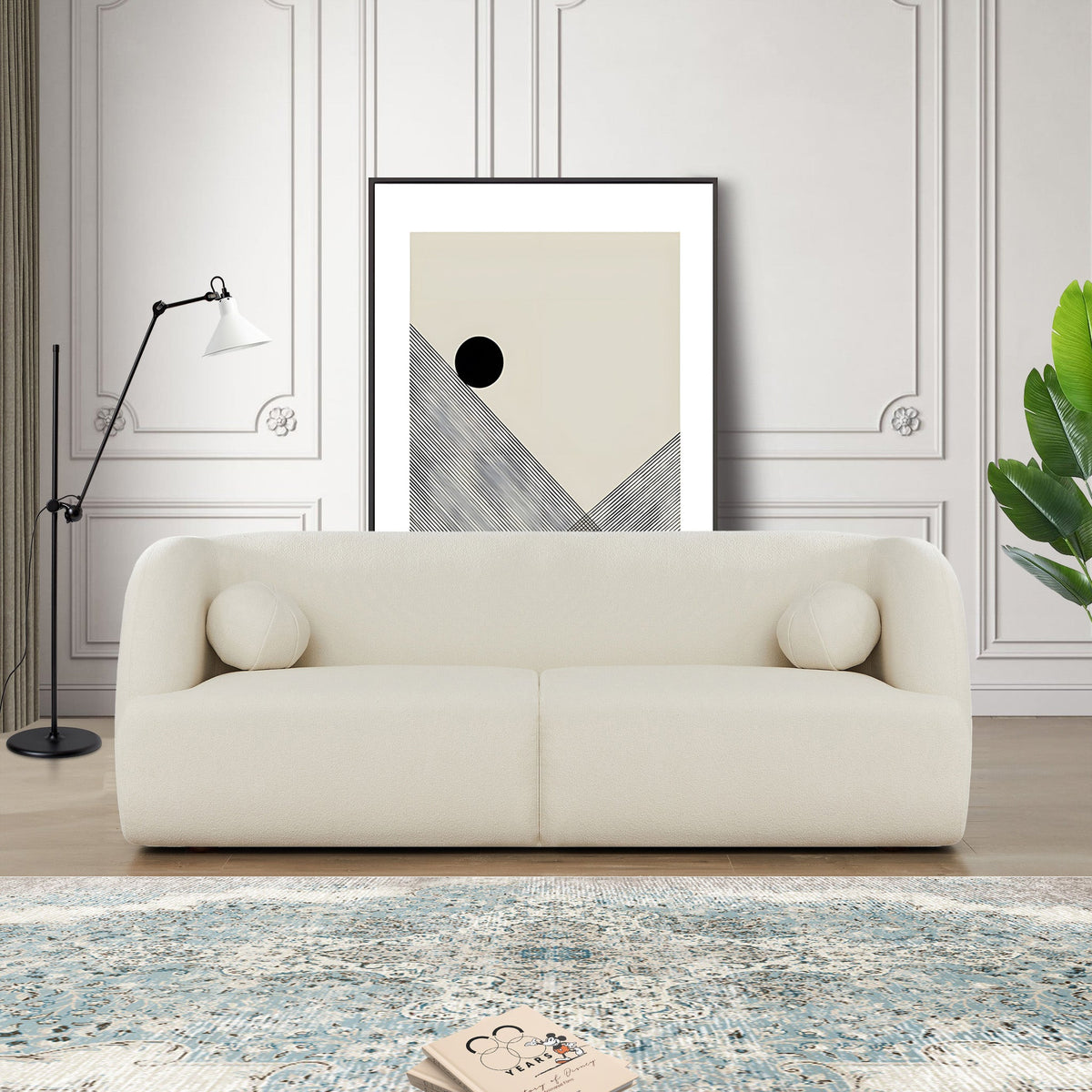 Quinn Cream Boucle Sofa from Ashcroft Furniture - Luna Furniture