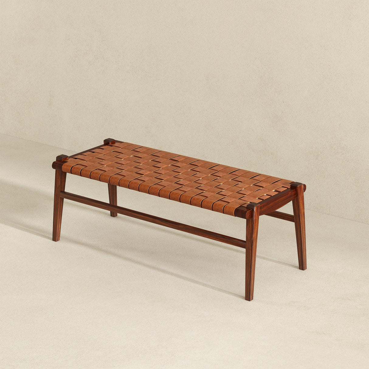 Cody Tan Leather Bench from Midinmod - Luna Furniture