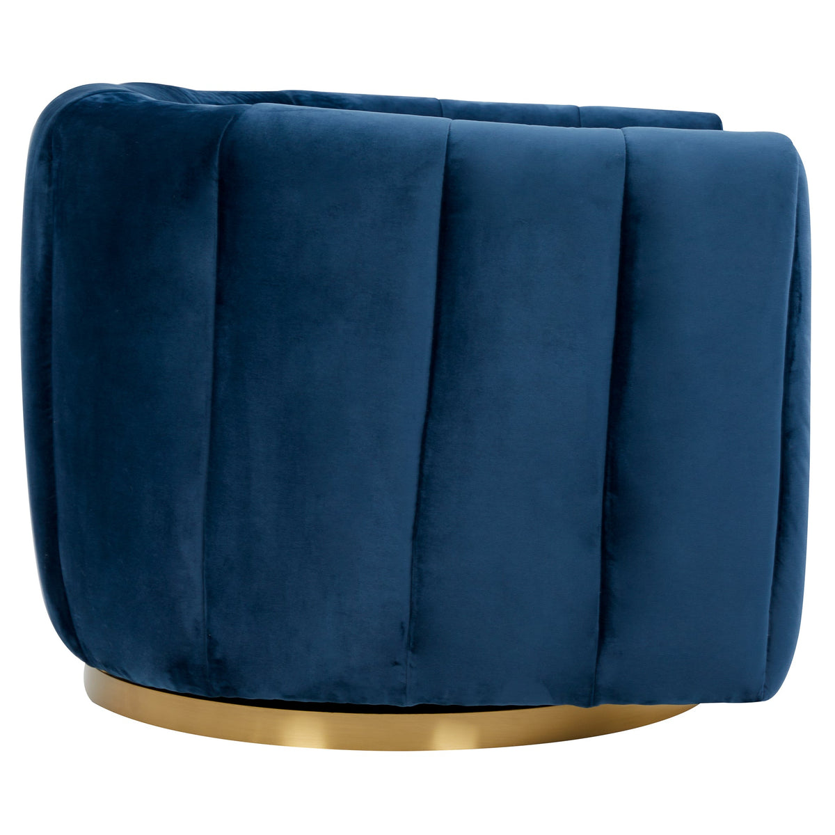 Cosey Navy Blue Velvet Swivel Chair from Ashcroft Furniture - Luna Furniture