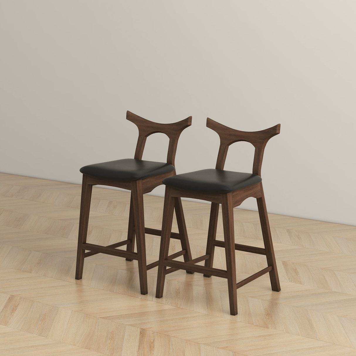 Hester Solid Wood Upholstered Square Bar Chair (Set Of 2) from Ashcroft Furniture - Luna Furniture