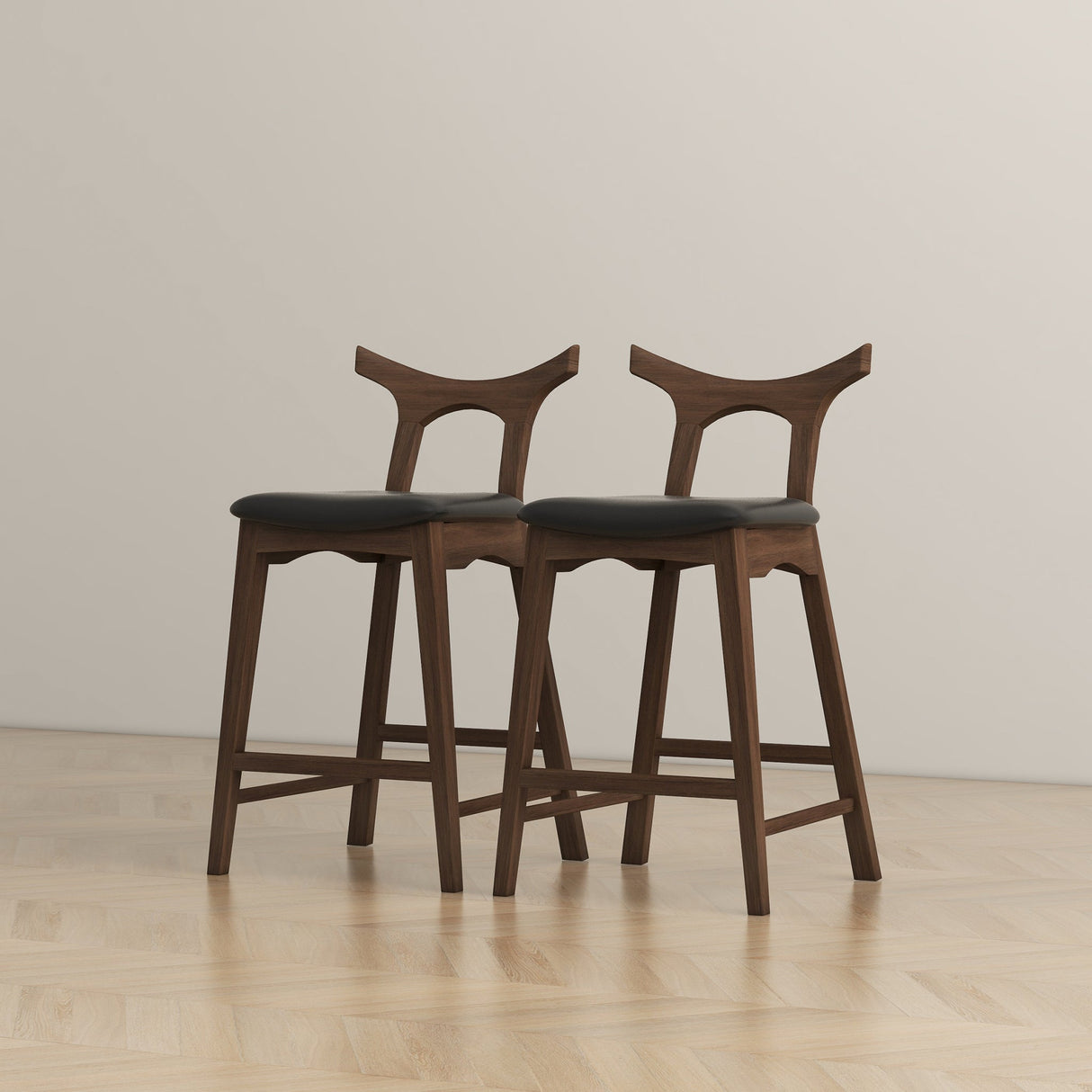 Hester Solid Wood Upholstered Square Bar Chair (Set Of 2) from Ashcroft Furniture - Luna Furniture