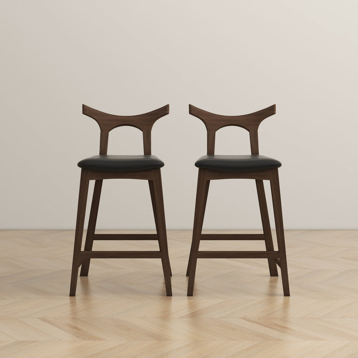 Hester Solid Wood Upholstered Square Bar Chair (Set Of 2) from Ashcroft Furniture - Luna Furniture
