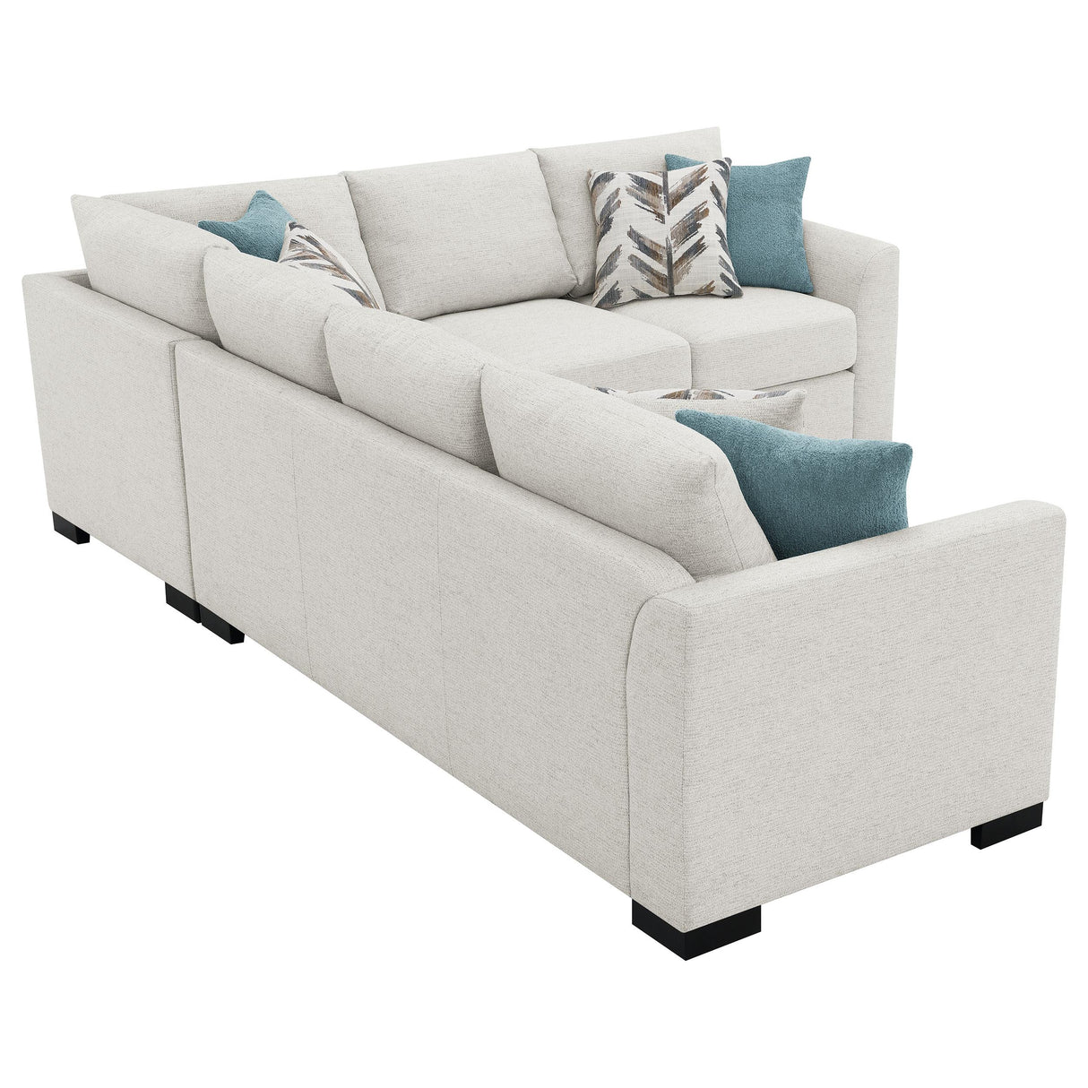 Ashford Greige Chenille Upholstered Sleeper Sectional Sofa from Coaster - Luna Furniture