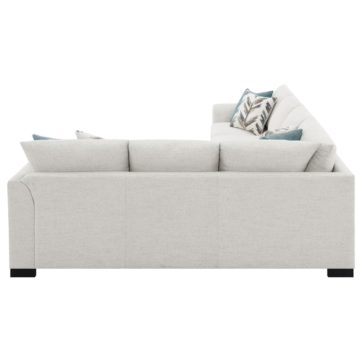 Ashford Greige Chenille Upholstered Sleeper Sectional Sofa from Coaster - Luna Furniture