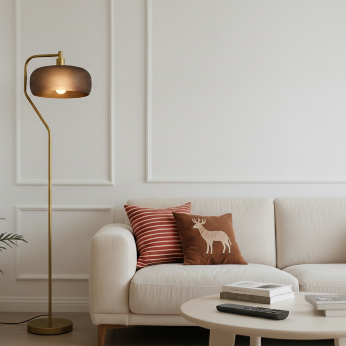 Astris Floor Lamp Black Sprayed and Gold from Ashcroft Furniture - Luna Furniture