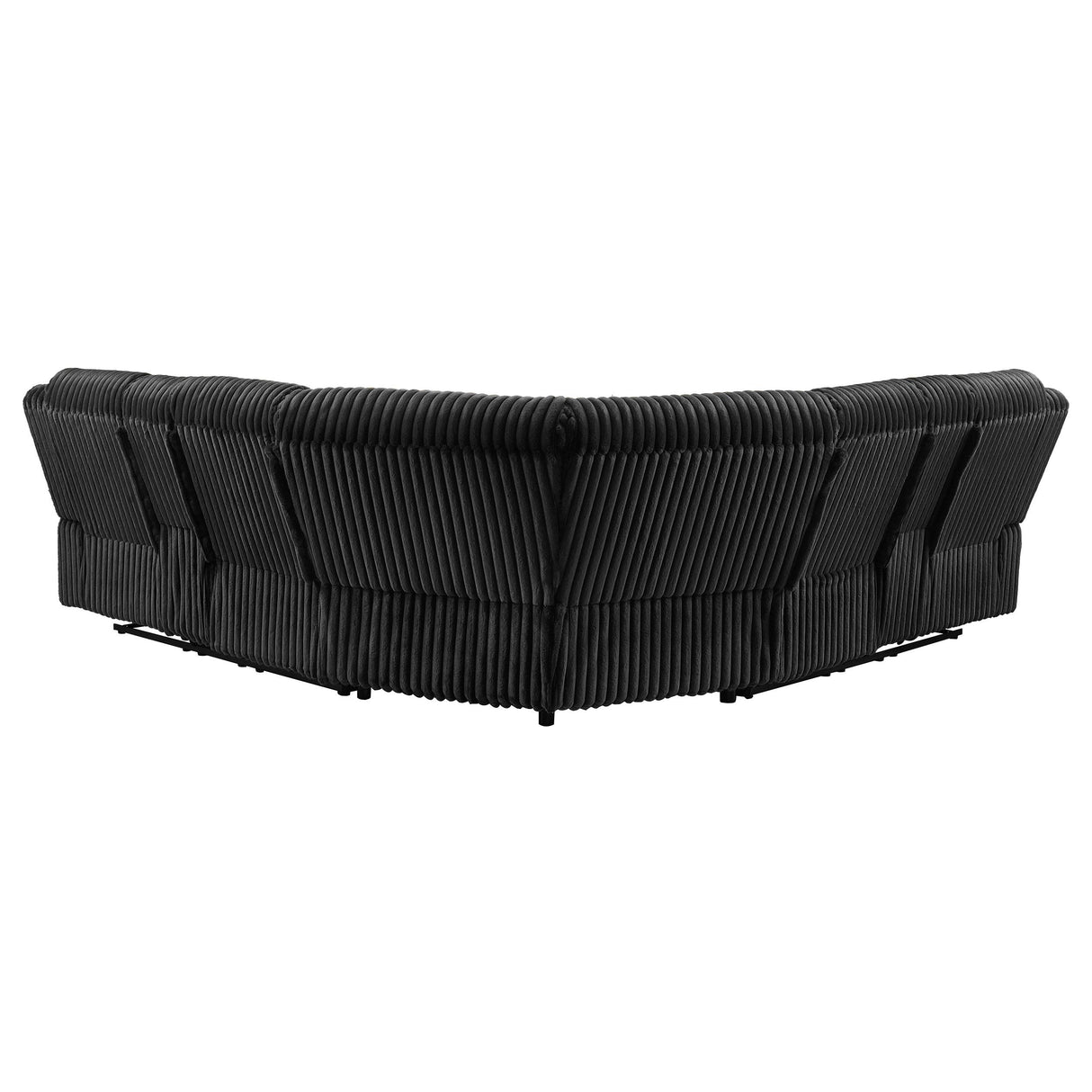 Atkinson Black Upholstered Reclining Sectional Sofa from Coaster - Luna Furniture