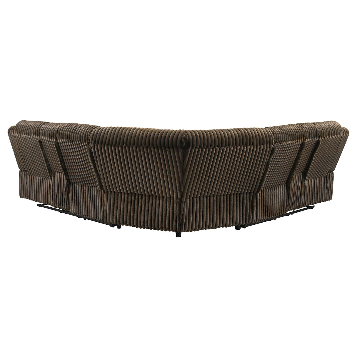 Atkinson Chocolate Upholstered Reclining Sectional Sofa from Coaster - Luna Furniture