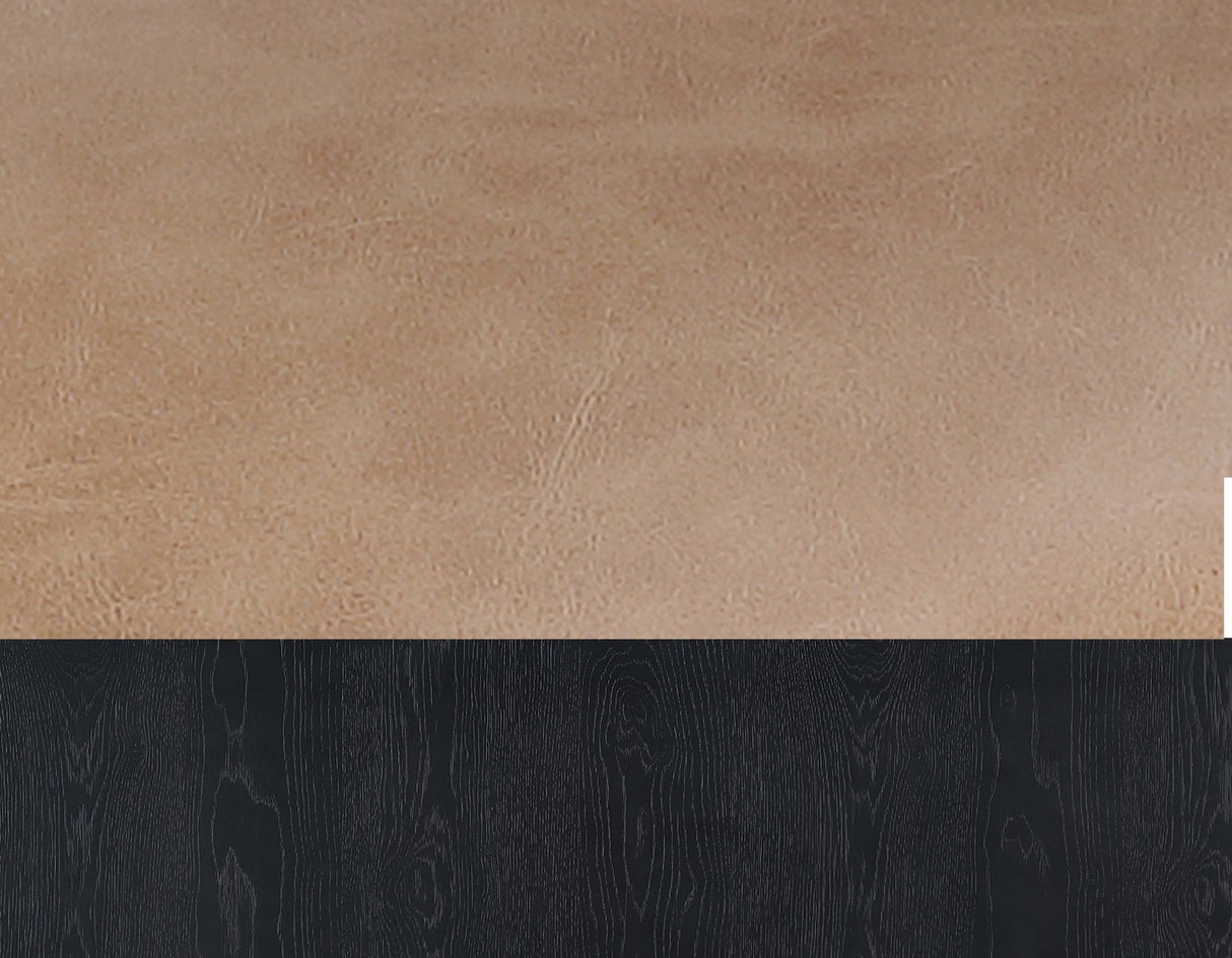 Aubrey 24″ Black Counter Chair with Camel Vegan Leather from Steve Silver - Luna Furniture