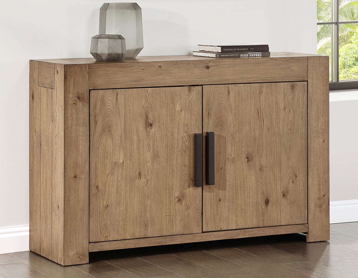 Aubrey Waxed Driftwood 7-Piece 78-96″ Dining Set from Steve Silver - Luna Furniture