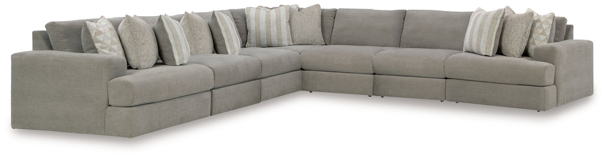 Avaliyah Ash 7-Piece Sectional with Ottoman from Ashley - Luna Furniture