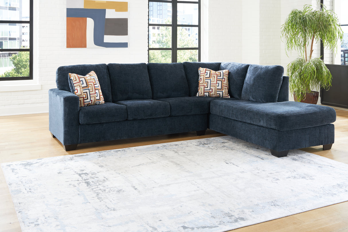 Aviemore Ink 2-Piece Sectional, Occasional Table Set and Lamp from Ashley - Luna Furniture