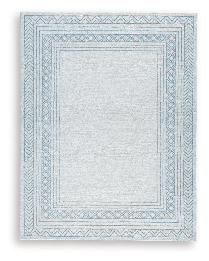Azelhurst Blue/Ivory/Gray Large Rug from Ashley - Luna Furniture