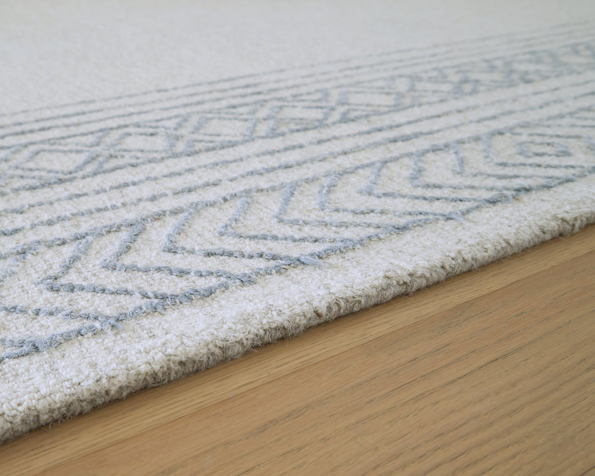 Azelhurst Blue/Ivory/Gray Large Rug from Ashley - Luna Furniture