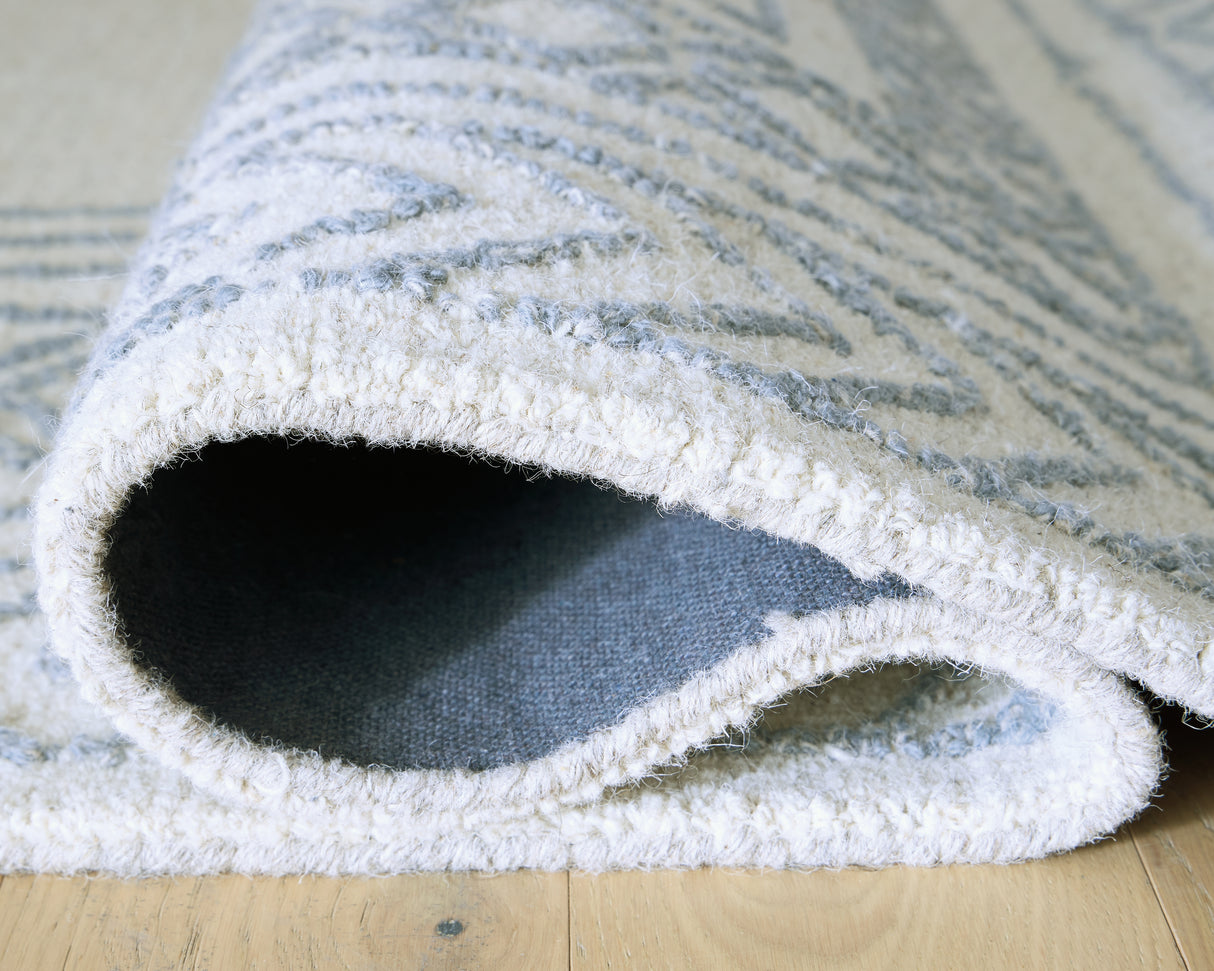 Azelhurst Blue/Ivory/Gray Large Rug from Ashley - Luna Furniture