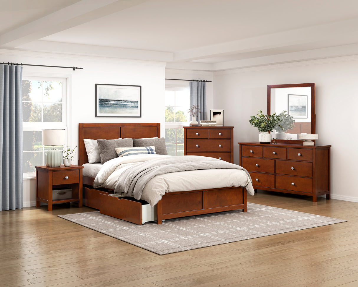 Rowe Dark Cherry Full Platform Bed from Homelegance - Luna Furniture
