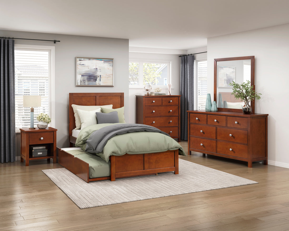 Rowe Dark Cherry Twin Platform Bed from Homelegance - Luna Furniture