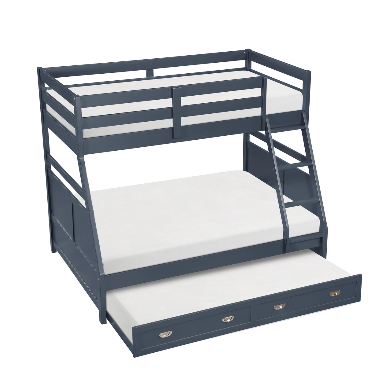 Sloane Navy Blue Twin/Full Bunk Bed from Homelegance - Luna Furniture